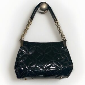 Rare Eric Javits New York Patent Leather Quilted Shoulder Bag